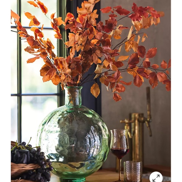 Yellow Glass Round Vase - Picture 9 of 10